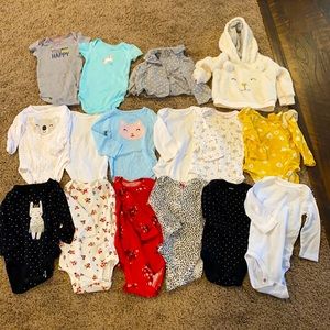 Girls 9 month mix and match bundle of 16 pieces